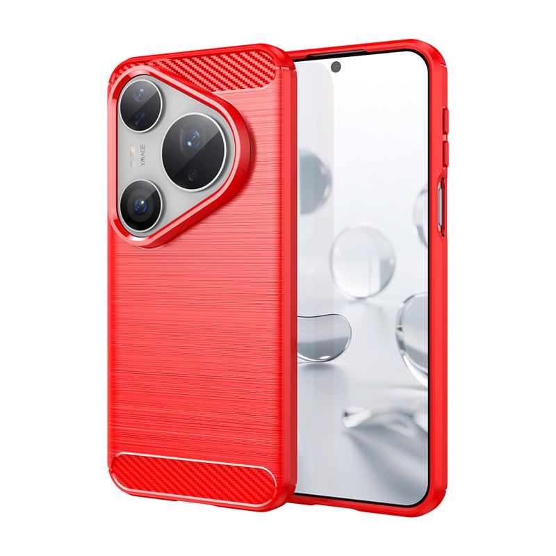 

Soft Funda For Huawei Pura 80 Ultra Silicone Carbon Fiber Back Cover Huawei Pura 80 Pro Plus Case For Huawei Pura 80 Ultra Case Huawei Pura 80 Ultra красный