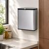 Wall-Mounted Trash Can Compact with Hanging Hook Garbage Bin Easy to