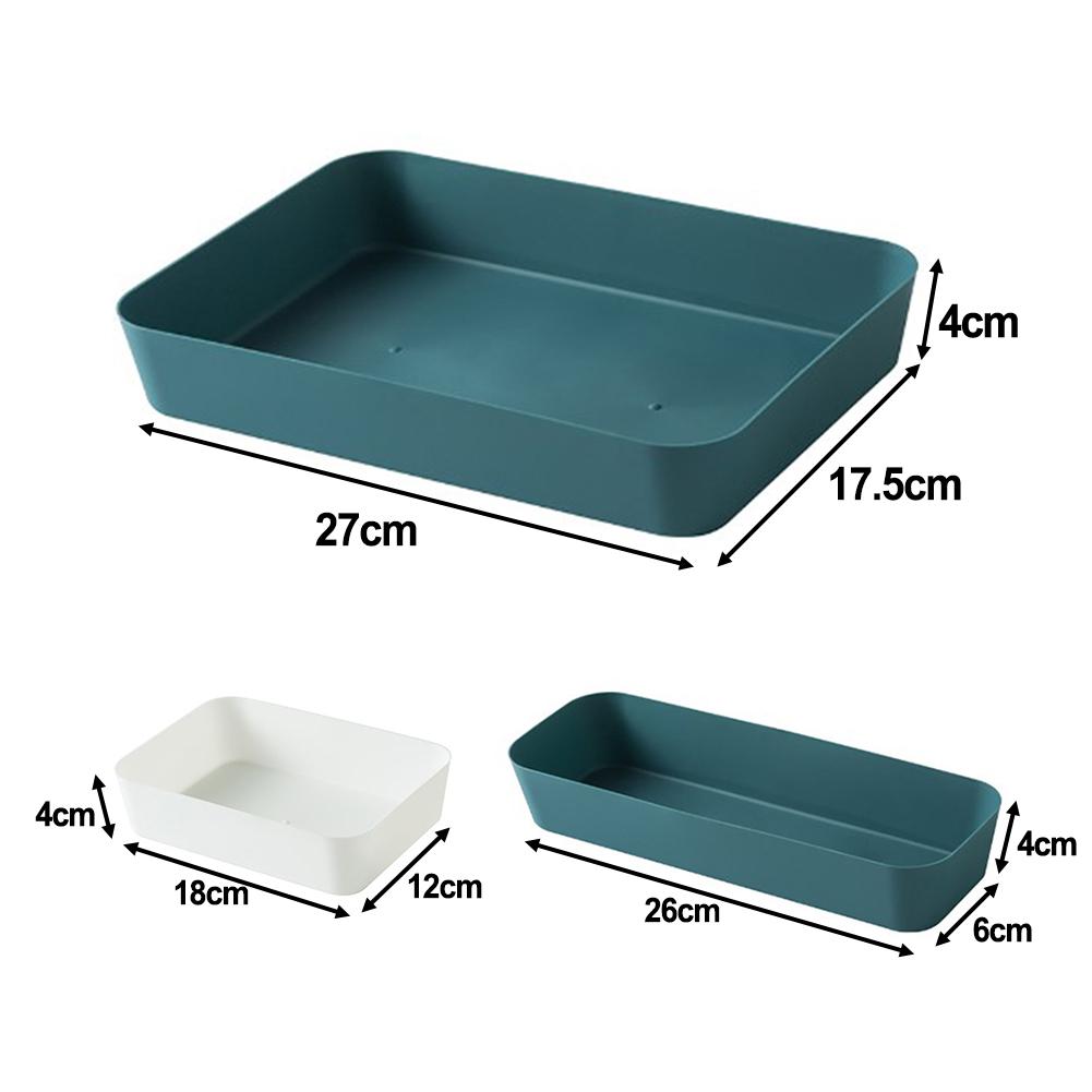 Small Desk Drawer Organizers Multicolor Plastic Drawer Partition Storage Box Kitchen Tableware Large Capacity Storage Trays