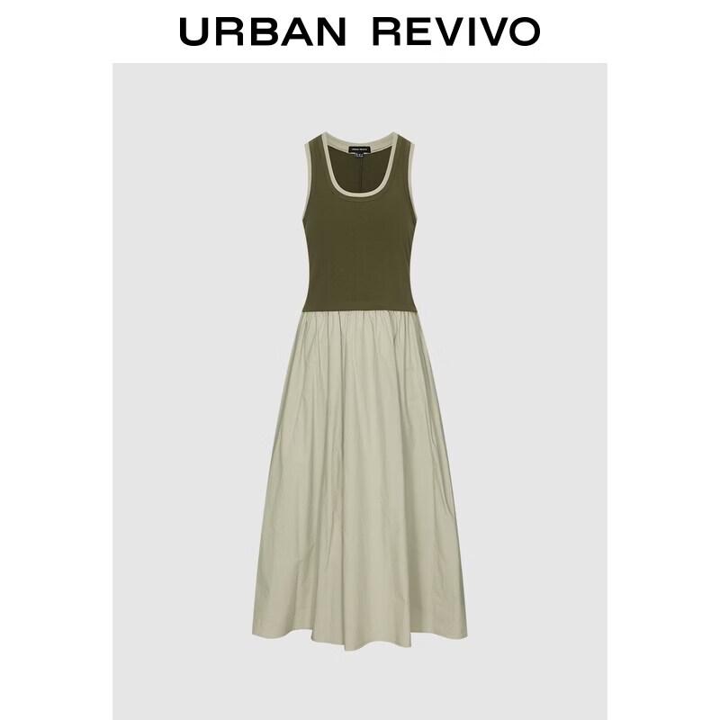 UR2026 Contrast Stitching Sleeveless Dress XL