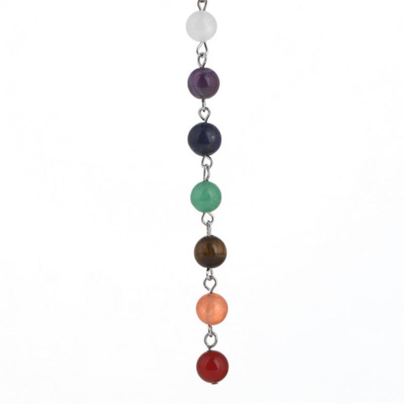8mm Amethyst Yoga Pendant Necklace