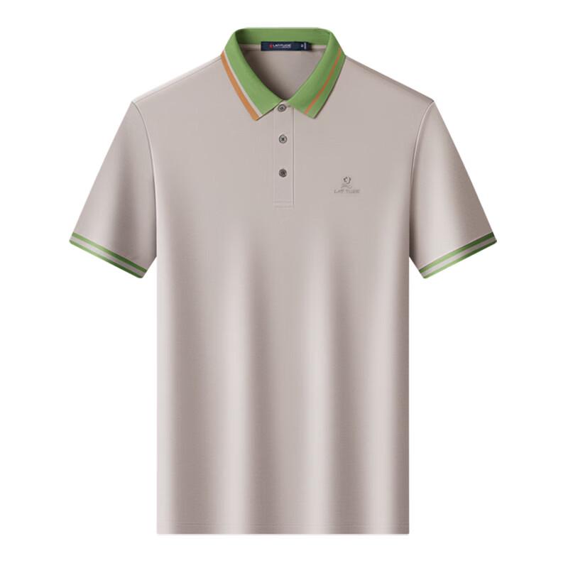 MONTAGUT Men's Silk Blend Embroidered Polo Shirt