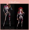Womens Halloween Skeleton Cosplay Bodysuit Jumpsuit For A Spooky Look