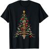 Funny Xmas Bow Archery Christmas Tree T Shirts Men Women Cotton Humor Streetwear Tee Shirt Short Sleeve Unisex Loose Clothing