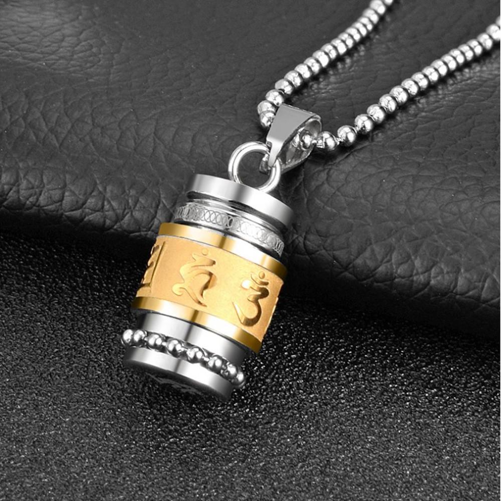 Retro Titanium Steel Buddhism Shurangama Mantra Pendant for Necklace Earring