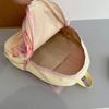 School Bag, High-value Japanese Color-block Transparent Pain Bag, Sweet Versatile Backpack for Middle School Students, Cute Children's Spring Outing 
