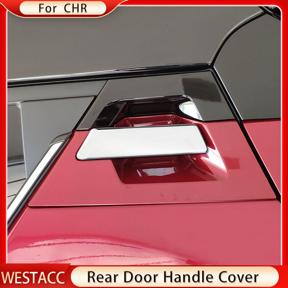 ABS Chrome Car Rear Door Handle Cover Protection Trim Sticker for Toyota C-HR CHR 2016 2017 2018