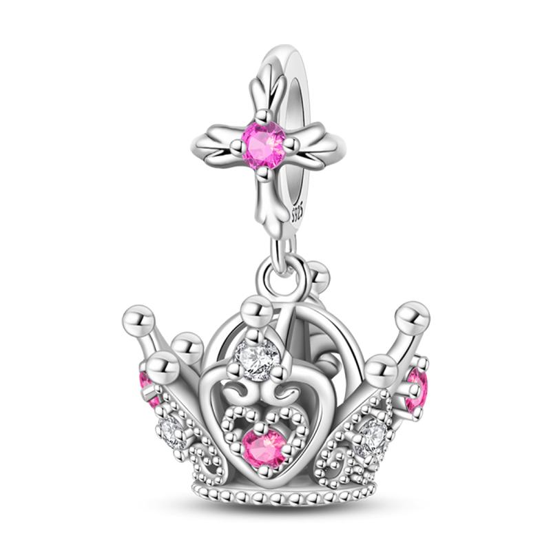 Sweety 925 Silver Birthday Cake Crown Heart Butterfly Sunflower Charms Beads Fit 3mm Bracelets DIY Fine Jewelry Making