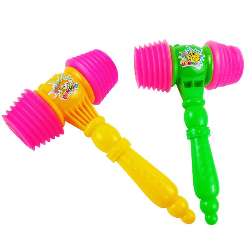 Large Plastic Squeaky Hammer with Whistle Squeaky Toy Sound Hammer Party Supplies Jokes Toy Vocal Knocking Knocking Hammer Toy
