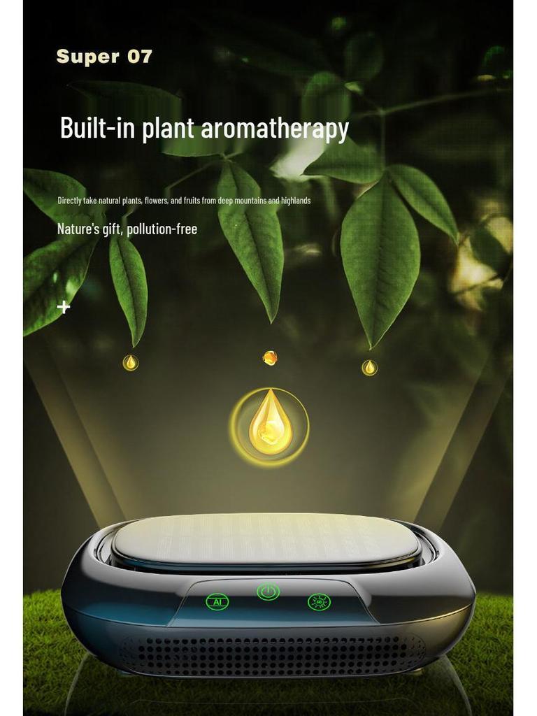 Солнечный автомобильный очиститель воздуха: Деформальдегидизирующий и дезодорирующий ионизатор