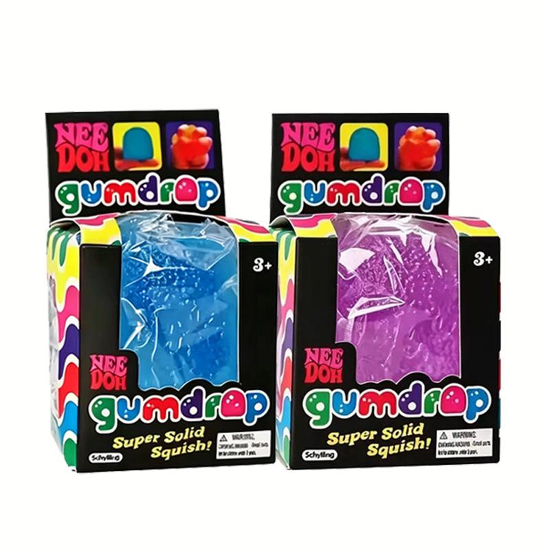 Needoh Gumdrop Squishy Squeeze Toy Non Toxic Multicolor Maltose Super Solid Squish Ball Relief Pressure Heal Relax Leisure Gift