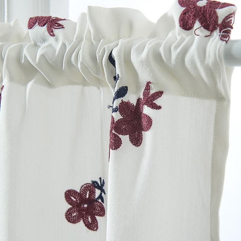 Finished Curtains, Short Curtains, Polyester And Cotton Embroidery Curtains, Finished Curtains