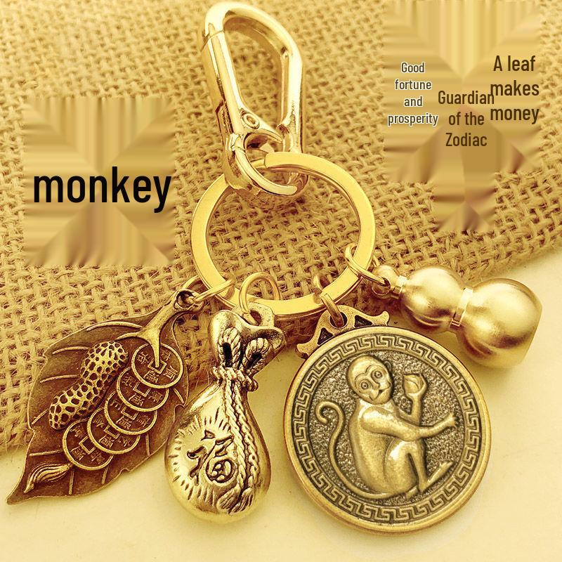 Övernattningsrikedom-amulett: Zodiak Lyckopåsar, Pengapåsar, Nyckelringar, Bilhängen och Lyckoaccessoarer för Män och Kvinnor.