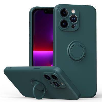 Liquid Silicone Magnetic Bracket Ring Phone Cases For IPhone 15 14 13 12 11 Pro Max Mini X XS XR 8 7 Plus Shockproof Back Cover