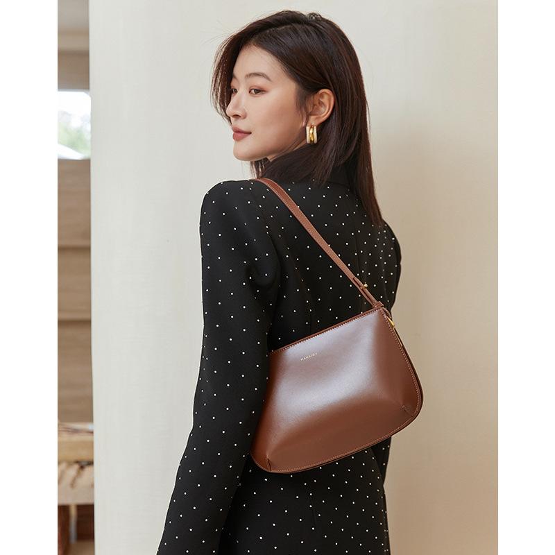 Genuine Leather Underarm Bag Women's Fashion Niche Shoulder Bag Women's Premium Sense Cowhide Women's Bag Simple Crossbody Bag