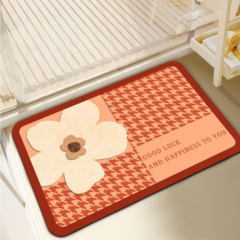 

Ins Air Bathroom Non-slip Pad Bathroom Door Area Moisture-wicking Floor Mat Household Toilet Diatom Mud Floor Mat Durable 50 * 80Cm