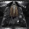 Men Loose Warm Winter Faux Mink Fur Pu Leather Jacket Coat