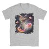 Space Capybara Riding Donut Galaxy Capybaras TShirt Summer  Cotton T Shirts For Unisex Fashion Tshirt Short Sleeves Y2K Funny Tops