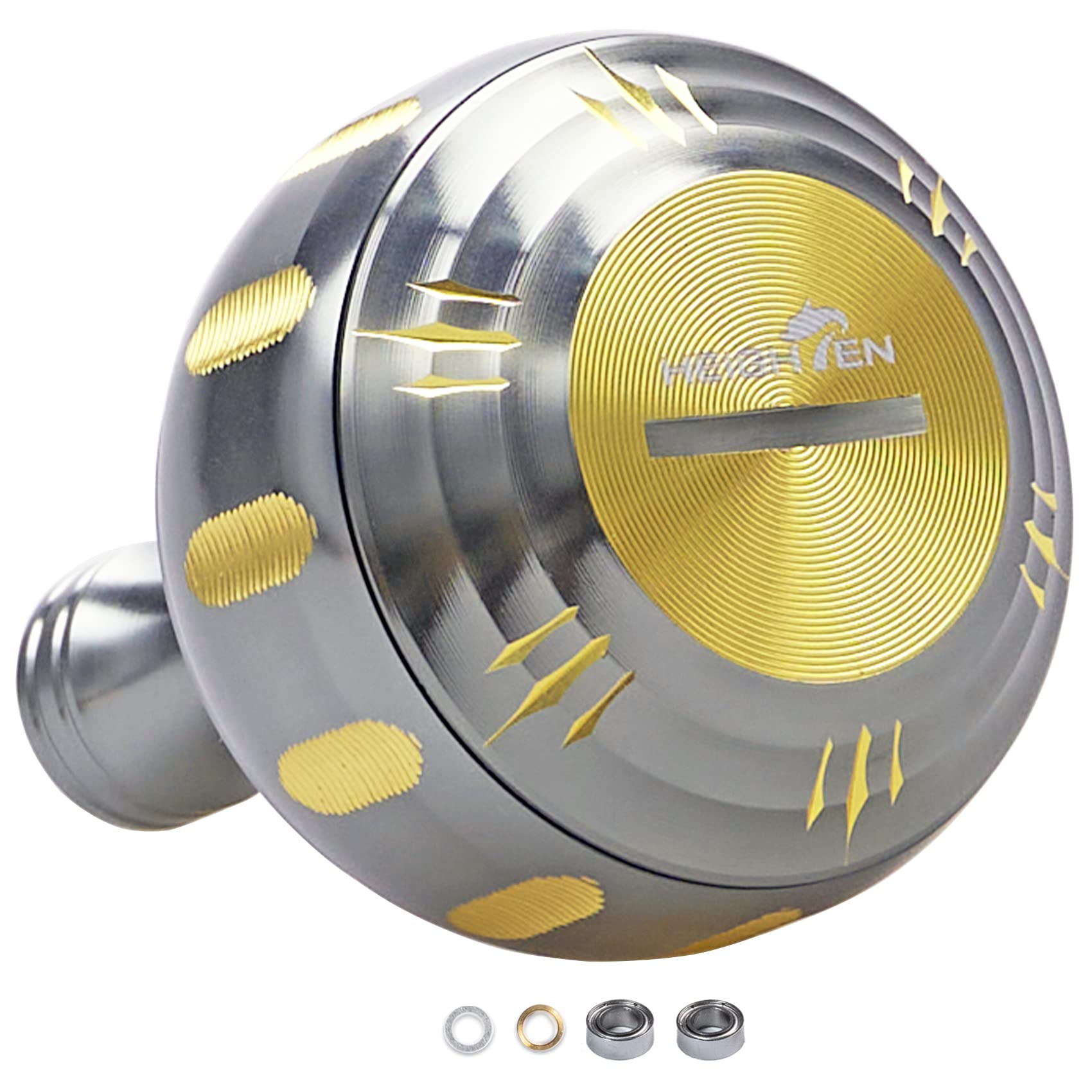 

HEIGHTEN 35мм Силовая ручка катушки Кноб 6 цветов для Shimano Daiwa Тип A Тип S 70 Авиационный алюминий Серия Harmer (Daiwa) Версия 2.0 (Цвет оружейной стали/Золотой, 35 мм)