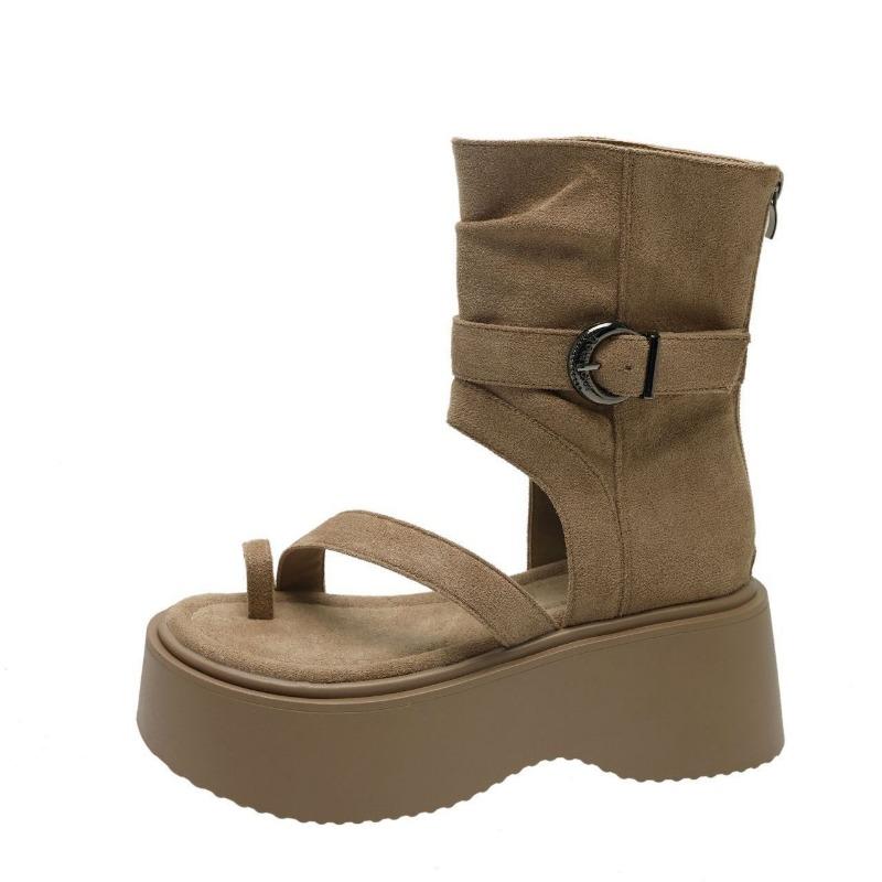 Thick-soled Cool Boots Women's Summer New Small Soft-soled Cover-toed Sandals Height-increasing Cool Boots