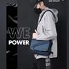 PU Water Resistant Fabric Shoulder Bags Men Messenger Bag Multilayers Leisure Fashion Design Style Solid Colors Durable Pockets
