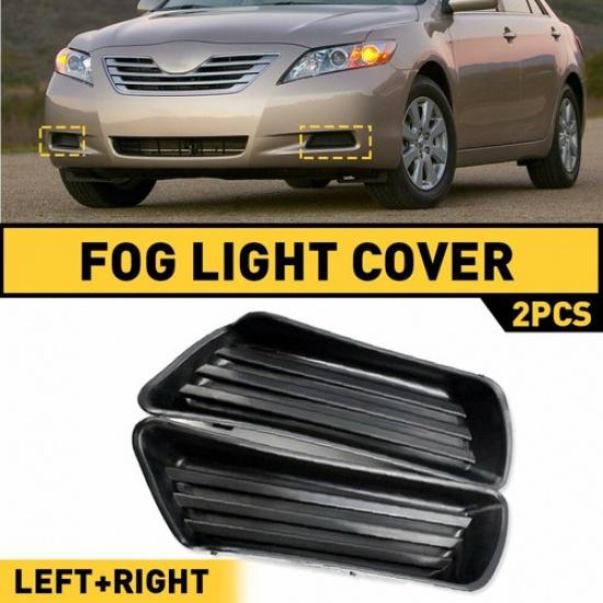 Front Bumper Fog Light Cover Insert Panel Set of 2 for 2007-2009 Toyota Camry EA