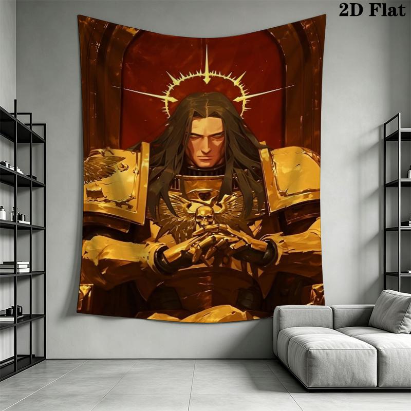 Imperium of Man Wall Tapestry Aesthetic Wall Hanging Printed Fabric Blanket Decorative Tapestries for Bedroom Living Room Home Decor