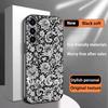 Lace print Black art pattern design Phone Case For Samsung Galaxy S26 S25 S24 S23 S22 S21 Plus Ultra Note20 Soft Black