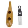 Guiro Instrument Stainless Steel and ABS Coffee Color Fish Shape Guiro Latin Percussion Instrument w