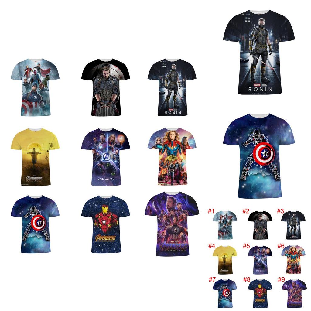 Avengers 4 Endgame T-shirt Superhero 3d Short Sleeve Stylish Casual Tee Top