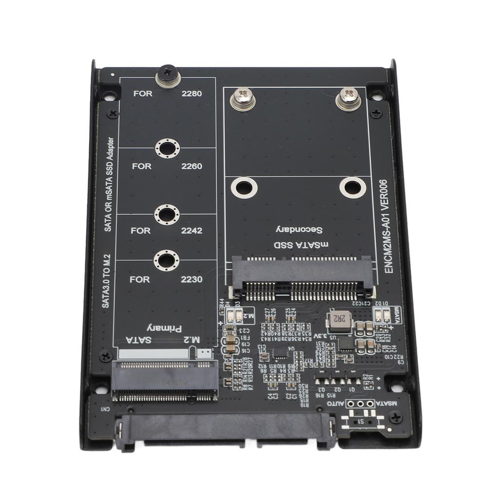 M.2 NGFF MSATA SSD Enclosure 6Gbps M.2 NGFF KEY B MSATA SSD Hard Drive to Serial ATA3.0 Converter Adapter for Win 7 8