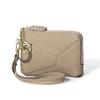 2025 Genuine Leather Zip Coin Purse for Women Apanese & Korean Style Mini Wallet with Keychain Large Capacity 3 Card Slots Ultra Thin & Lightweight