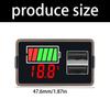 DC8-30V Battery Tester Double USB Charging Port LED Screen Real Time Voltages Monitoring For Vehicles Camping Power Tools