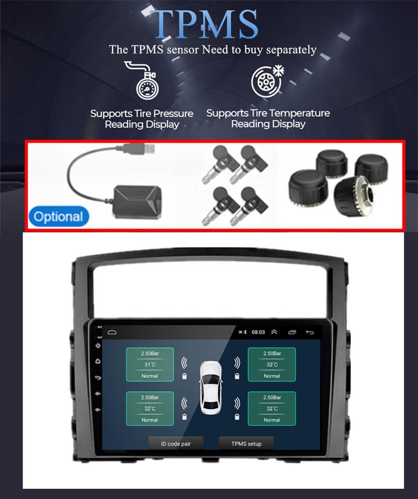 9'' 1+16GB Head Unit Radio Player GPS WiFi BT FM For Mitsubishi Pajero 2006-2016