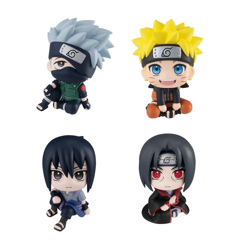 Naruto Anime Figure Toys Kakashi Action Figure Q Version Kawaii Sasuke Itachi Figurine Car Decoration Collection Model Toy