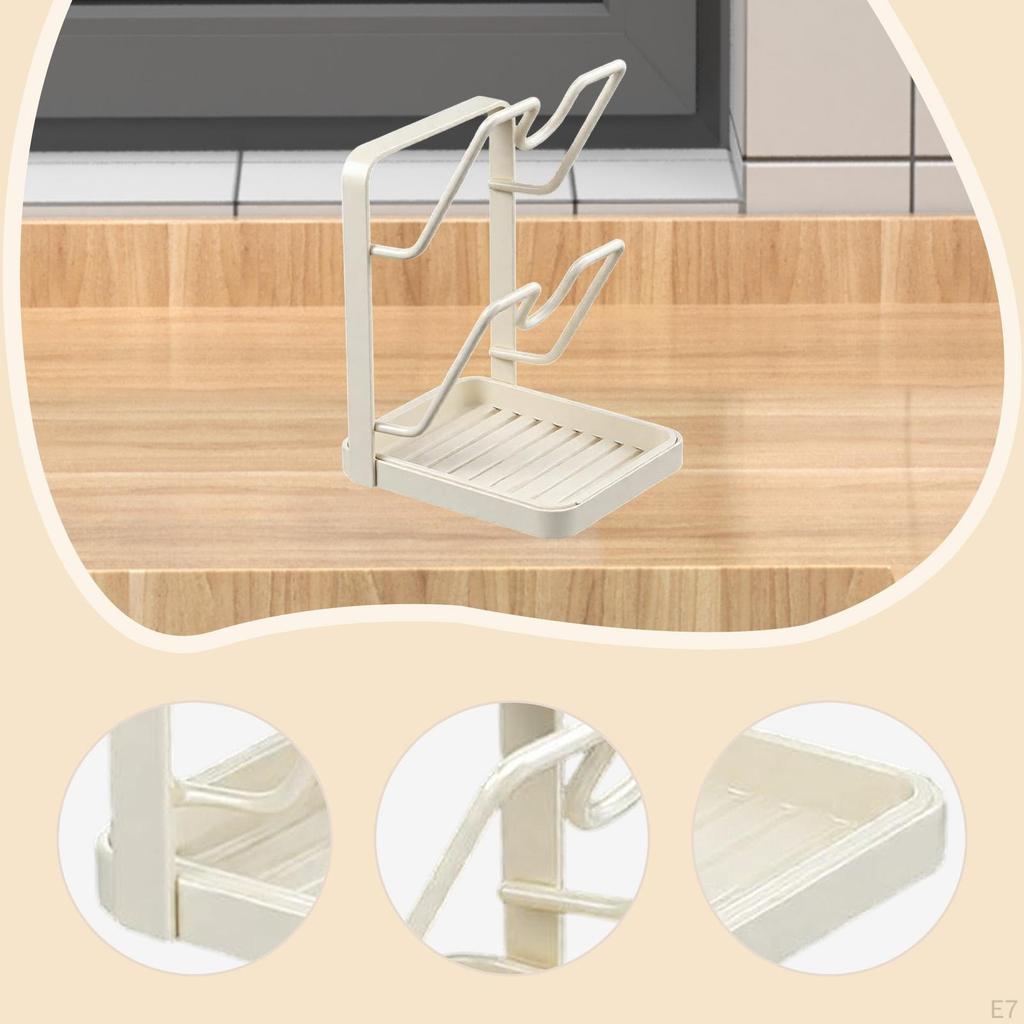 Pot Lid Storage Rack Cover Organizer Stand Space Saving Multipurpose Utensils for Cooking Top