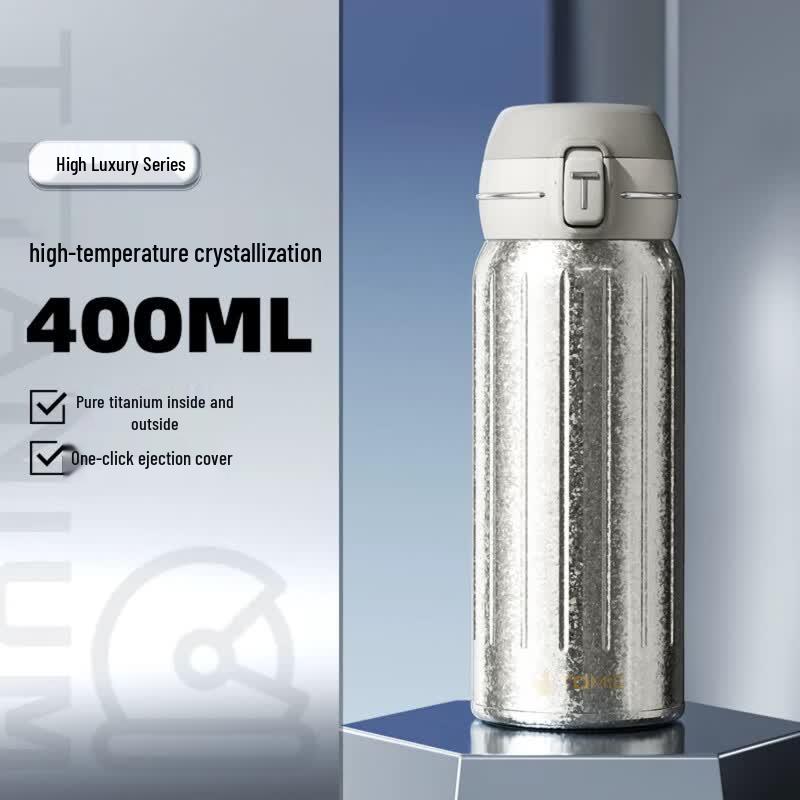 TOMIC Pure Titanium Pop-up Lid Insulated Bottle