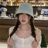 Kleiner Schleife Bucket Hat Damen Sommer süß vielseitig schlichter Hut hoher Sinn Feen-Aura Bucket Hat Beckenhut