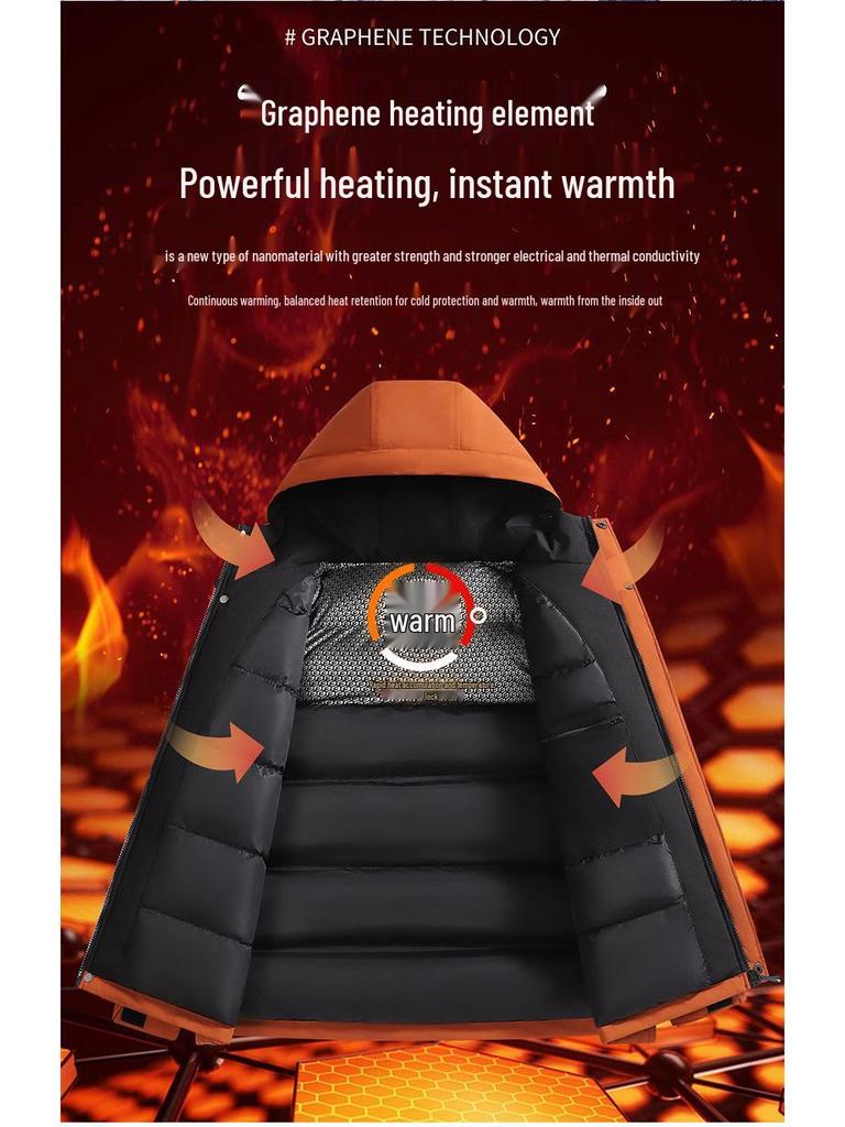 Men's Trendy Hooded Winter Jacket - Thick, Warm, Cotton-Padded Coat