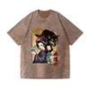 Vintage Wash Japanese Design T-Shirt Men's Short Sleeve Dropped Shoulder Oversized Summer Tees Unisex Fashion Tunics