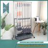 Stainless Steel Mobile Mop and Broom Holder