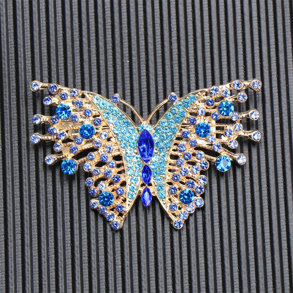 SKEDS Rhinestone Crystal Large Dragonfly Brooch Fashion Retro Insect Pin Coat Accessory for Women and Men Good Gift