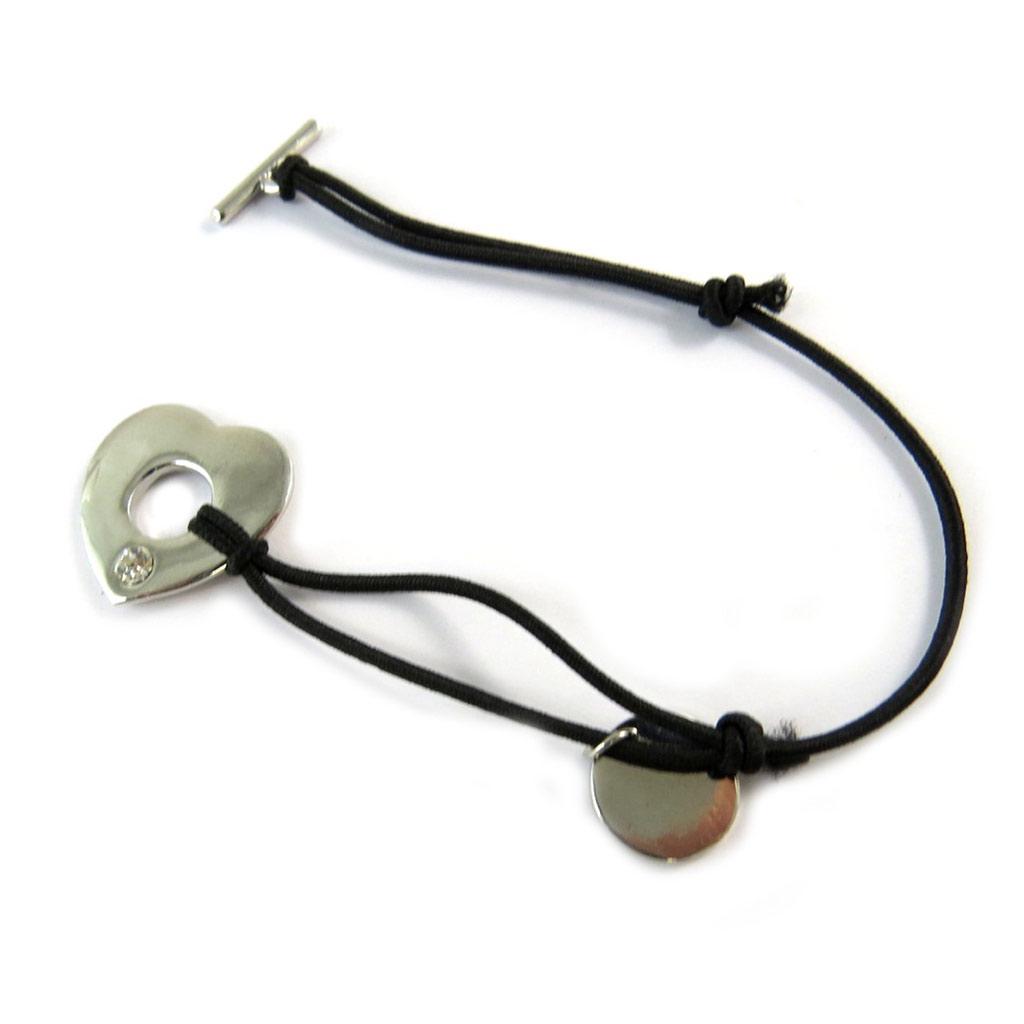 Les Trésors De Lily [N8889] - Bracelet créateur 'Love' noir argenté