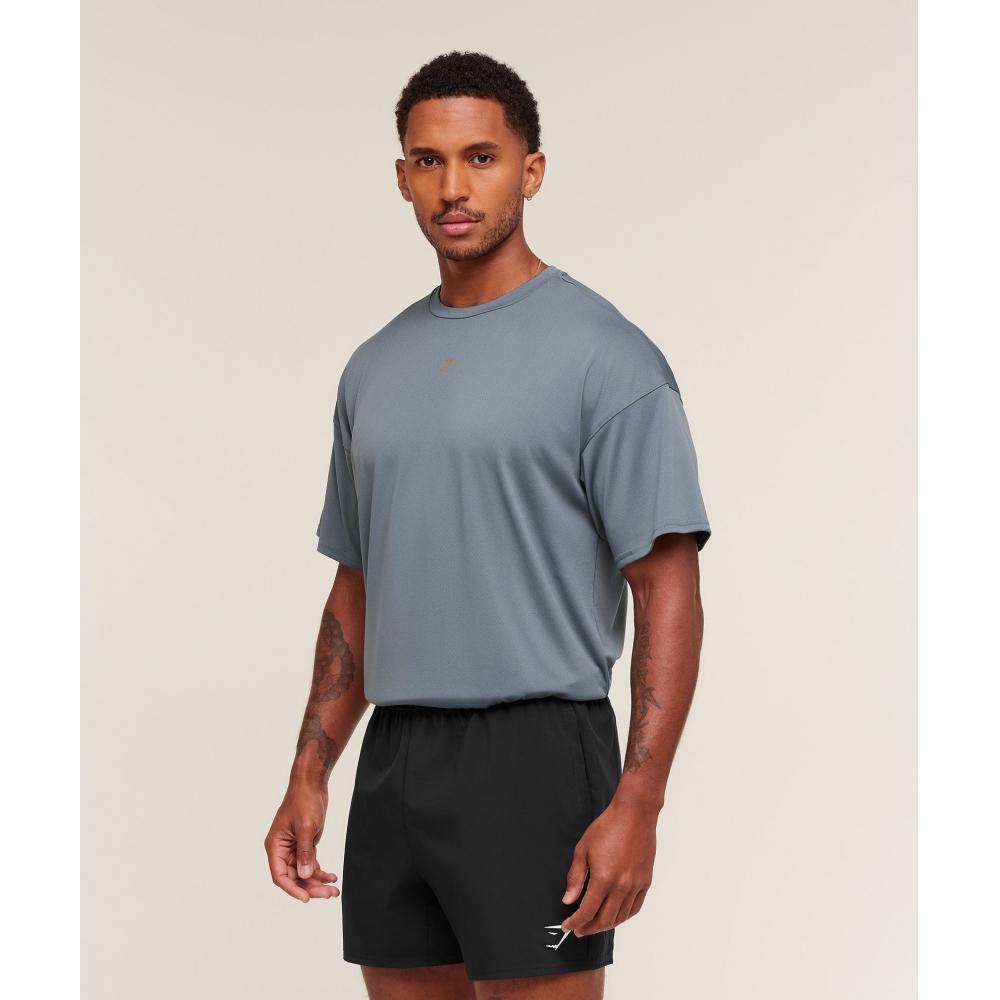 Gymshark Hybrid Graphic T shirT Iron Blue A3c4f ucTm