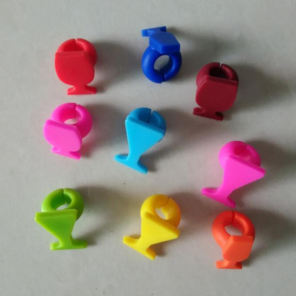 8 Pcs Glass Marker Silicone Cup Identifier Labels Bar Supplies Red Charms Glass Identification Marker Tagging Solutions