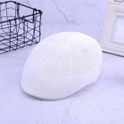 New Fashion Summer Men s Beret Newsboy Cap Casquette Gorras Casual Linen Sun Hats Visor Breathable Straw Hat Bone for Women белый