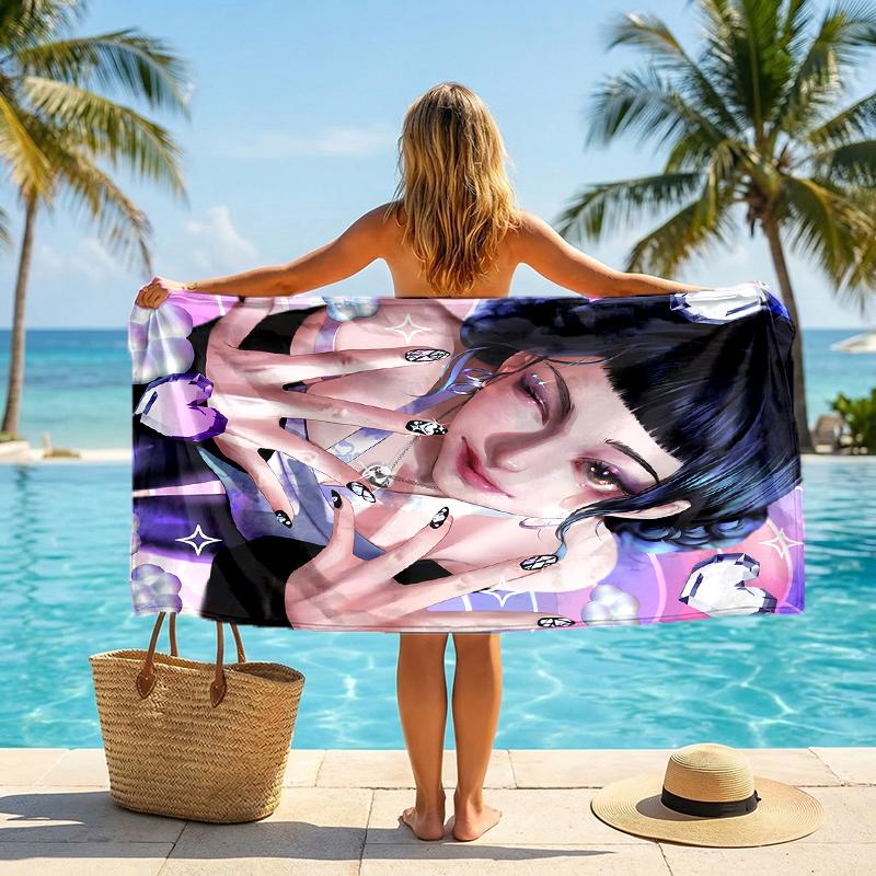 Kpop Hunter Fashion Beach Towel: Ideal for Summer Adventures Soft, absorbent and quick drying suitable for swimming and bathing