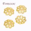 5mm 6mm 8mm Bead Caps For Jewelry Making 18K Gold Plated Brass Flower Bead Caps For DIY Bracelets Accessories Findings