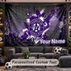 Austria Wien FC Personalized Tapestry Support Custom Name, Wall Art Home Decoration