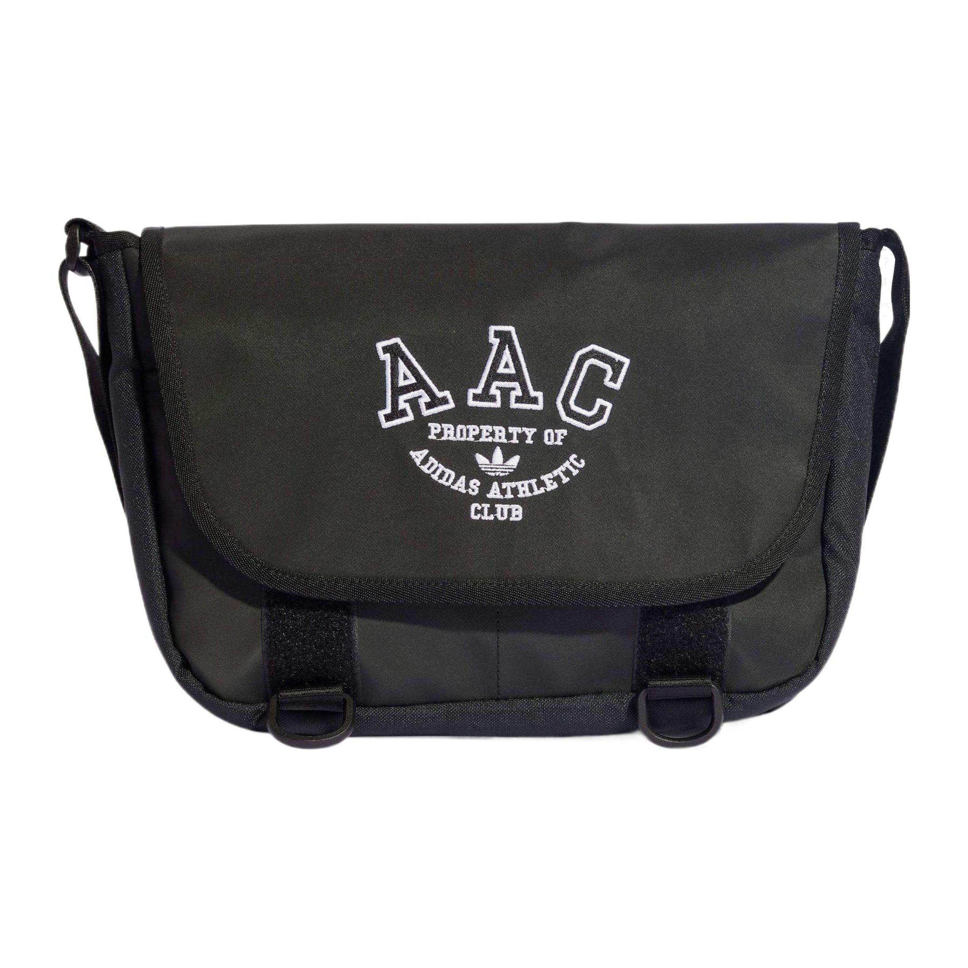 Adidas Originals Trefoil Letter Logo Polyester Messenger Bag Unisex Bags Black IS0456 Black